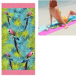 shopnbutik Sommer Beach Håndklæder Absorberende mikrofiber Strandhåndklæder Voksen Hurtig Tør Camping Stor svømning Bruser Yoga Sportshåndklæder (fugleblade)