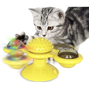 cat toy Vindmølle legetøj til katte Puslespil Drejende pladespiller med børste Kattespil Catnip Legetøjskatteagtig interaktiv