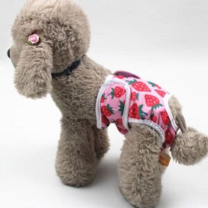 Shoppo Marte Female Dog Physiological Pants Dog Estrus Anti-Harassment Pants, Size: M(Strawberry)