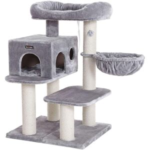 Rootz Living Rootz Cat Tower - Justerbart Kattetræ - Kattehus - Kradsestolpe - Grå - 70 x 60 x 112 cm