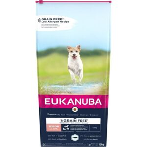 Foder Eukanuba  Grain Free Senior small/medium breed Ældre Fisk 12 kg