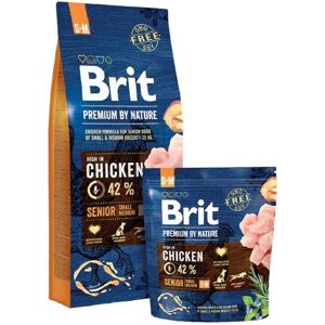 Foder Brit Premium by Nature Senior S+M Ældre Æble Kylling Majs 15 kg