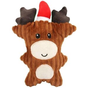 Shoppo Marte WJ084 Christmas Santa Claus Pet Dog Toys Chew Squeaker Pet Plush Toys(Elk)