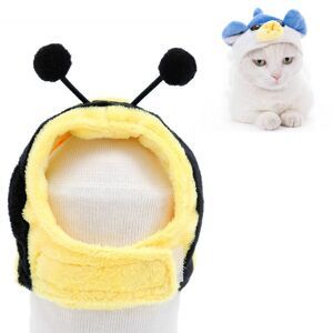 Shoppo Marte Soft Cat Headgear Cat Dog Cross Dress Pet Hat, Size: XS(Bee)