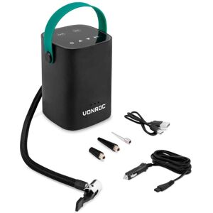 VONROC Batteridrevet minikompressor 12V med indbygget 2,0Ah batteri - Digitalt display / måler