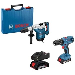 Bosch Professional Elektrisk Hammer Gbh 5-40 Dce + Gsb18v-21 + 2x2.0ah + Gal18v-20