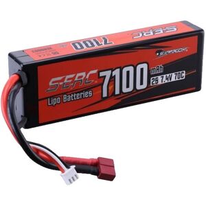 SupplySwap Lipo Batteri, 7100mAh Kapacitet, T Stikforbinder, 7100-2S70C-T-2stk