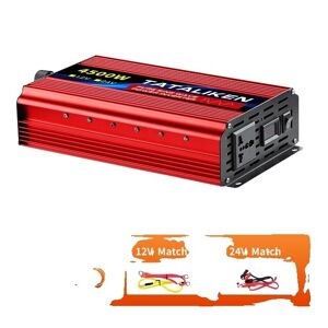 SupplySwap Strøm Inverter, Ren Sinus Bølge, 12V/24V DC til 220V AC, 6000W, 12V50HZ, 220v