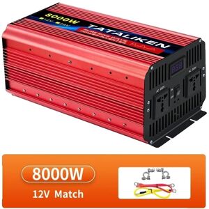 SupplySwap Strøm Inverter, Ren Sinus Bølge, 8000W Output, 3500W, 12V, 220V 50hz