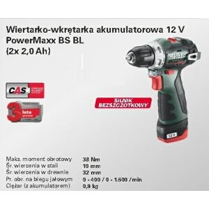 No Name METABO BORE/DRIVER 12V 38Nm 2x2,0Ah BS BL 12