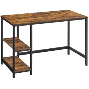 Mina Desk - Computertabel - PC -bord - Skrivebordsbord - med 2 hylder til højre eller venstre - 120 x 60 x 75 cm