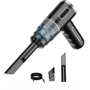 Portable Multifunction Vacuum Black Portable Multifunction bærbar bilstøvsuger Bærbar ledningsfri støvsuger Håndstøvsugere til bilhusholdning 2 filtre