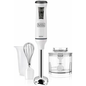 Håndblender Black & Decker BXHBA600E 600W Rustfrit stål Hvid