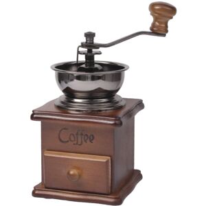 shopnbutik Manual Coffee Mill Wood Stand Bowl Antique Hand Coffee Bean Grinder