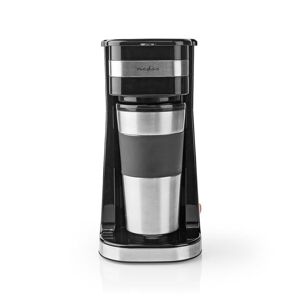 Nedis Kaffemaskine   Filterkaffe   0.4 l   1 Kopper   Sort / Sølv