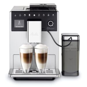 Melitta CI Touch F630-101 Kaffemaskin med kvarn - Avtagbar tank 1,8L - 2 bönbehållare - Pekskärm - Silver