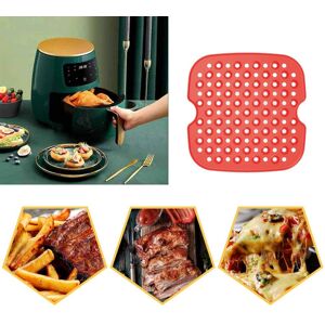 INF Silikoneindsats til Airfryer square Red Rød 21.5 cm