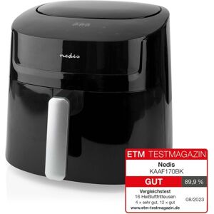 Nedis Hot Air Fryer   7,2 l   Timer: 240 min   Antal forudindstillede programmer: 8   Digital   Sort