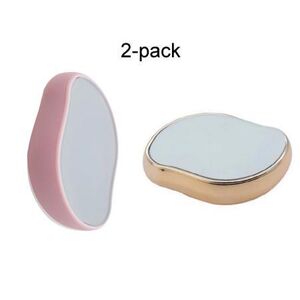 Crystal Hair Remover 2-pack Guld / Rosa Smärtfri fysisk hårborttagning Epilatorer Crystal Hair Eraser