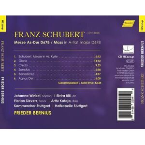 MediaTronixs Franz Schubert : Franz Schubert: Messe As-Dur D678: Mass in A-flat Major, D678