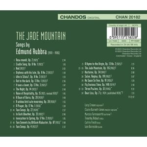 MediaTronixs Edmund Rubbra : The Jade Mountain: Songs By Edmund Rubbra CD (2023)