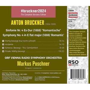 MediaTronixs Anton Bruckner : Bruckner: Symphony #4: 1888 Version CD (2023)