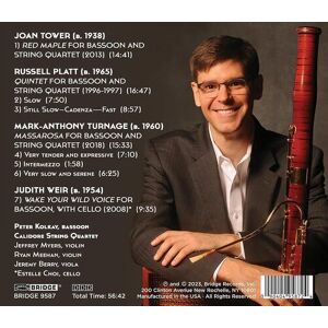 MediaTronixs Joan Tower : Red Maple: Music for Bassoon and Strings CD (2023)