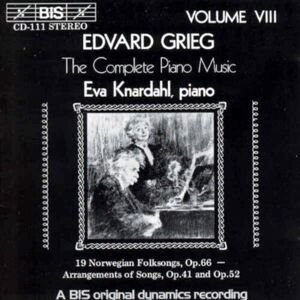 MediaTronixs Complete Piano Music - Vol. 8 (Knardahl) CD (1995)