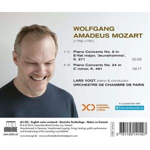 MediaTronixs Wolfgang Amadeus Mozart : Mozart: Piano Concertos Nos. 9 & 24 CD (2023)