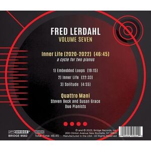MediaTronixs Fred Lerdahl : Fred Lerdahl: Inner Life - Volume 7 CD (2023)