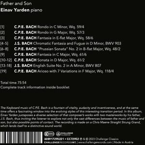 MediaTronixs Johann Sebastian Bach : J.S. Bach/C.P.E. Bach: Father and Son CD (2023)