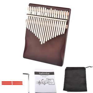 shopnbutik 21-tangenters tommelfinger klaver Kalimba bærbart instrument (brunt sæt)
