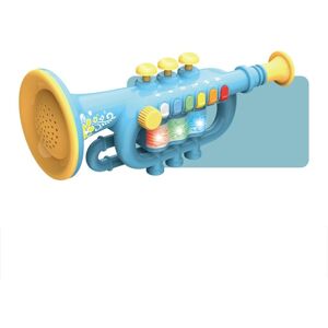 shopnbutik Children Early Education Puzzle Playing Simulation Musical Instrument, Style: 6806 Trumpet-Blue