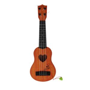 Butik Shop Children Simulation Musical Educational Toy Playable Ukulele Small Guitar(Mahogany)