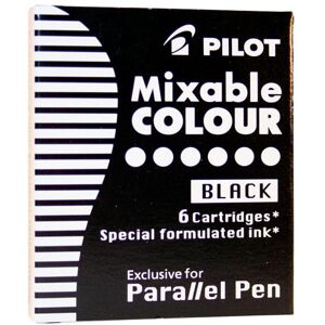 Pilot Pen Patron Pilot Parallel Pen Mixable Colour IC-P3-S6-B till Pilot Parallel pen Svart 6/ask