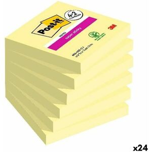 Sticky Notes Post-it Super Sticky Yellow 76 x 76 mm 6 Pieces (24 Units)