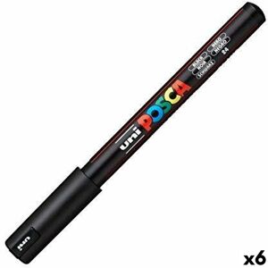 Marker pen/felt-tip pen POSCA PC-1MR Black (6 Units)