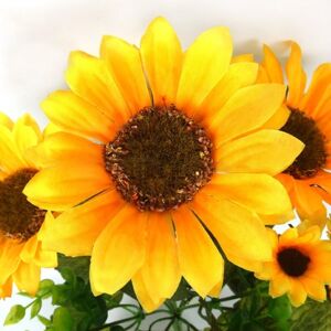 shopnbutik 2 PCS Creative Elegant Artificial Bouquet Sunflower Wedding Party Decoration