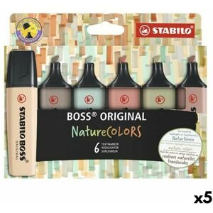 Markeringstuscher Stabilo Boss Nature Colors Multifarvet (5 enheder)