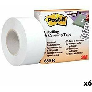 Adhesive Tape Post-it 658R White 25,4 mm x 17,7 m (6 Units)