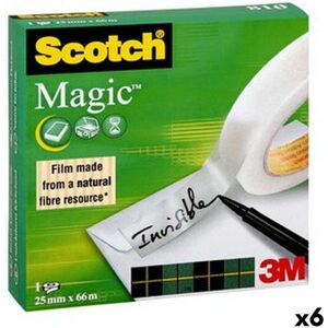 Adhesive Tape Scotch Magic 810 Transparent 25 mm x 66 m (9Units)