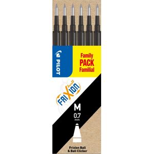 Refill Frixion 0,7 Svart 6-p, Pilot