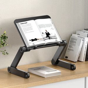 Shoppo Marte L03 Adjustable Lifting Reading Rack Book Holder Laptop Stand,Style： Double Section Black