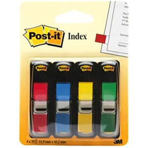 POST-IT 3M 12,95x43mm - ost-it indexfaner, 6 stk