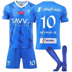 BayOne Fodbold Jersey Match Stand Kid voksen - Neymar JR 10 Al Hilal Blå