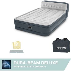 Intex luftmadras - Ultra Plys - 2-Person - 152x236x86 cm (BxLxH) - Grå - Med sengegavl - Indbygget motorpumpe