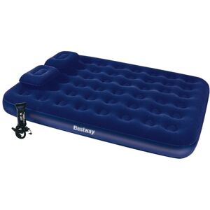 Bestway luftmadras med pude og pumpe 203x152x22 cm 67374