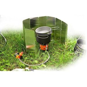 My Store 10 PCS Camping Outdoor Picnic Portable Stove Folding Screen Aluminum Windshield