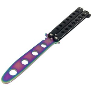 No Brand Trainingknife Balisong / Butterfly Black / anodized blade