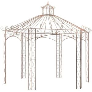 Medina Garden Pavilion antikke brun 4 m jern